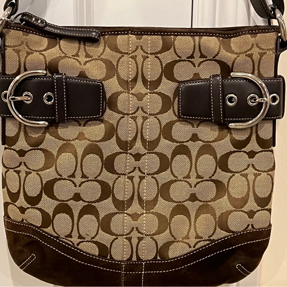 Coach F05K-3574 Signature Soho Duffel Bag Shoulder/Crossbody - Brown Suede